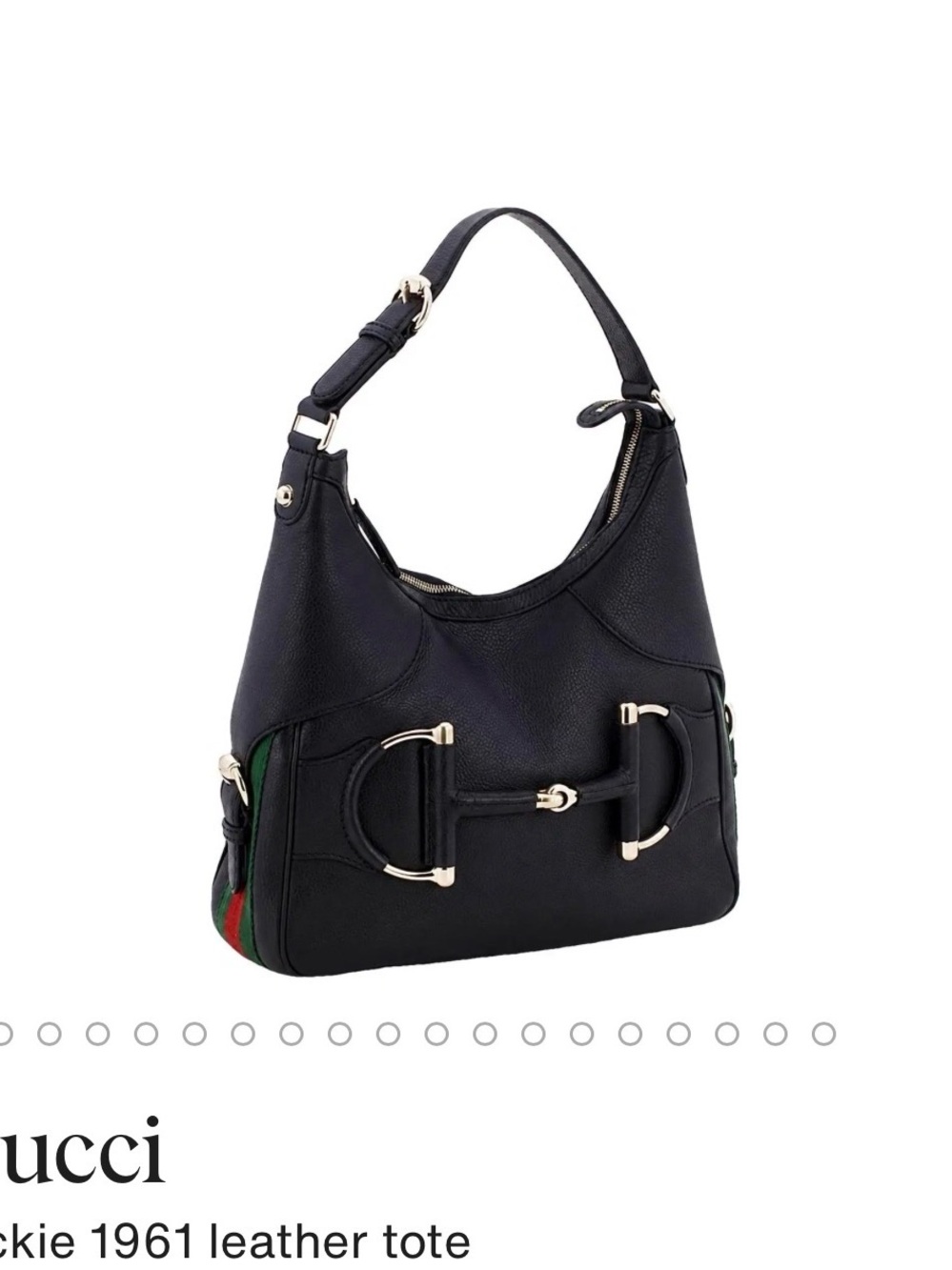 Gucci Black Leather Shoulder Bag with Horsebit Detail - Picture 3 of 15